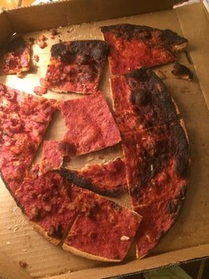 I was told my pizza was suppose to look like this!!!! NOT a big fan at all!