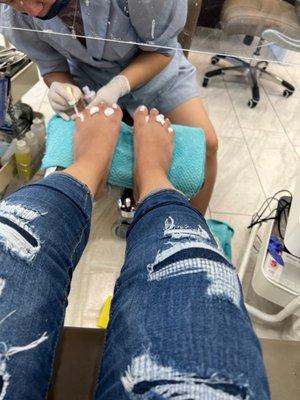 Came to get my pedicure done