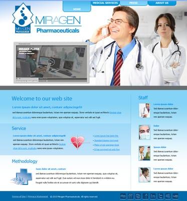 Miragen Medical Mockup Website