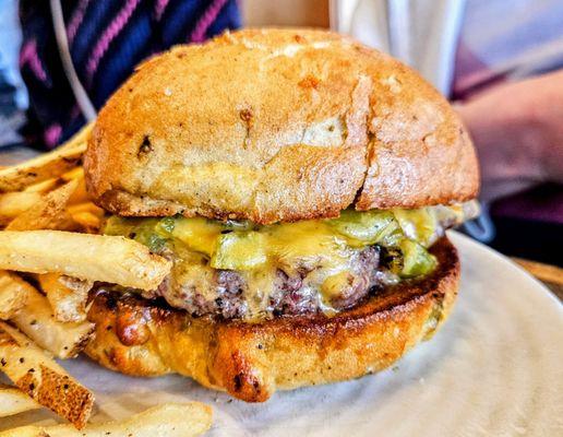 Sixty-six Green Chili Burger. Delicious!