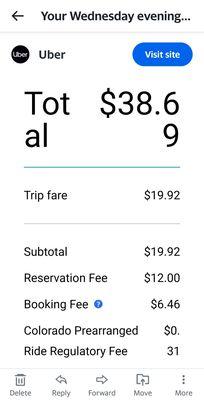 A trip that I never took on Uber and impossible to get refunded