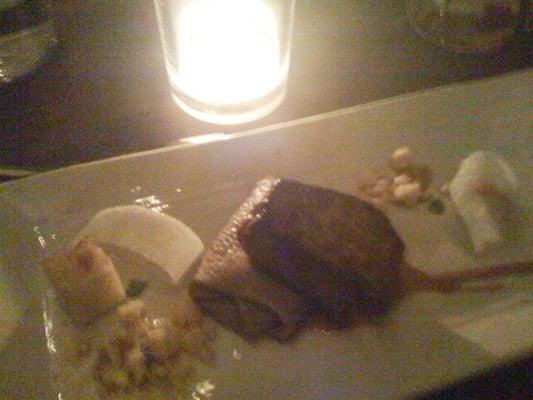 Foie crepe (excuse bad darkly lit iPhone quality photo but wanted to give you idea of the dish)