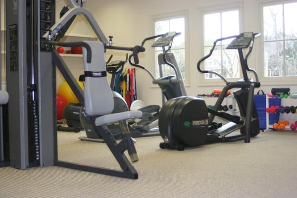 The gym at the Bankers Ave office.