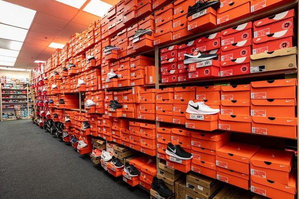 Athletic Shoes Section of Store