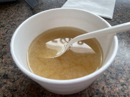 Complimentary Miso soup.