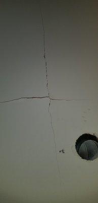 My bedroom ceiling that they ruined.