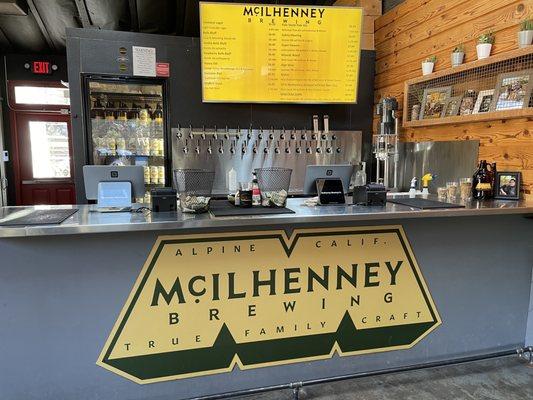 The tasting room bar area.