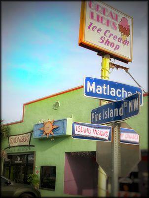 Visit Island Visions, art gallery & gift shop and  Great Licks ice cream in the vibrant art community of Matlacha FL