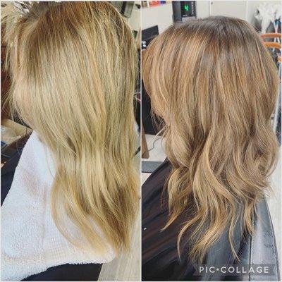 From blonde to honey brown by Jamie cripe