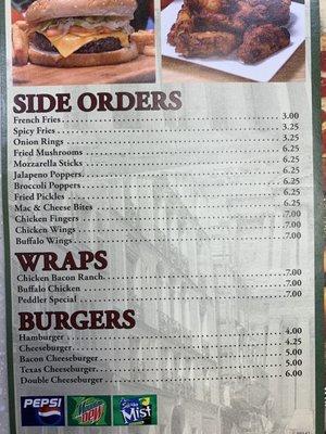 Menu back