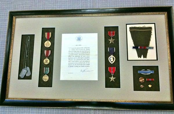 World War II medals and letter