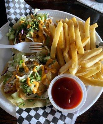 Baja Fish tacos & fries