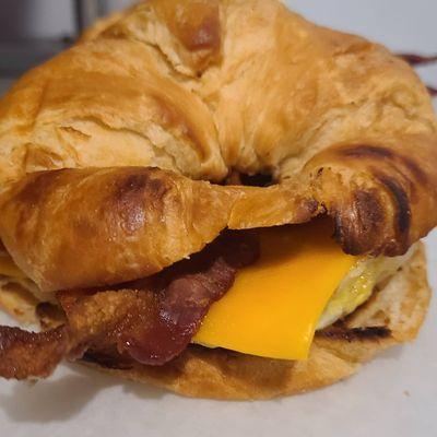 croissant breakfast sandwich