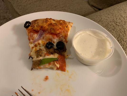 Supreme pizza and ranch