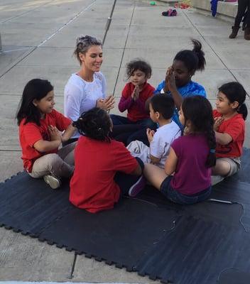 AYH hosted guests from a nearby elementary school at 2016 Texas Yoga Conference.