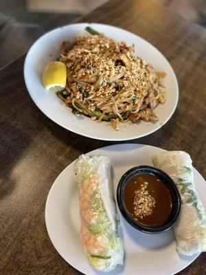 Spring Rolls and Pad Thai