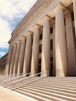 Angel Hall (1924) - a blend of Greek & Roman architectural styles with eight huge Doric columns.