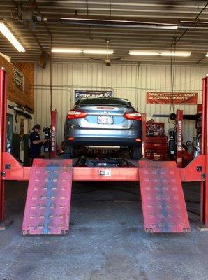 Fully trained mechanics to service your brakes or alignments and anything up to full engine re-build! Whatever the need you're covered here.