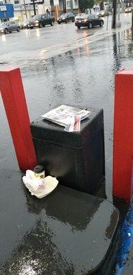 Overfilled trash cans