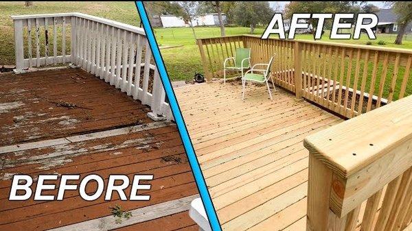 Treated Wood Deck -Oakhurst NJ