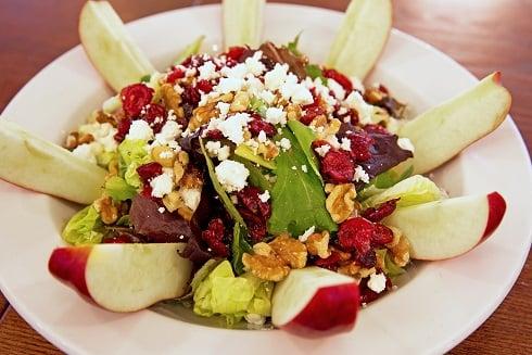 Apple Cranberry Walnut Feta Salad