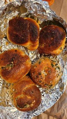 Hard burnt garlic knots