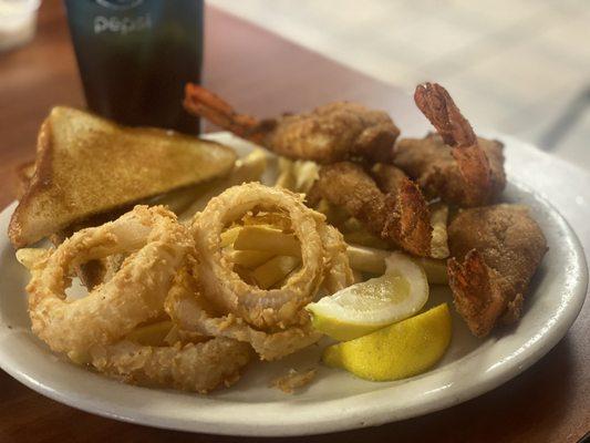 4 piece shrimp dinner plate