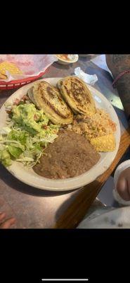 Gorditas de picadillo are full of flavor!! Rice and beans are perfecr. Juicy and delicious!