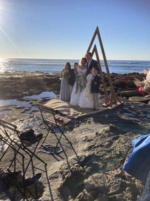 Sunset cliffs wedding