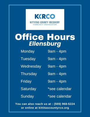 Our main office is open for walk ins and services fr our locations every week day from 9AM-4PM