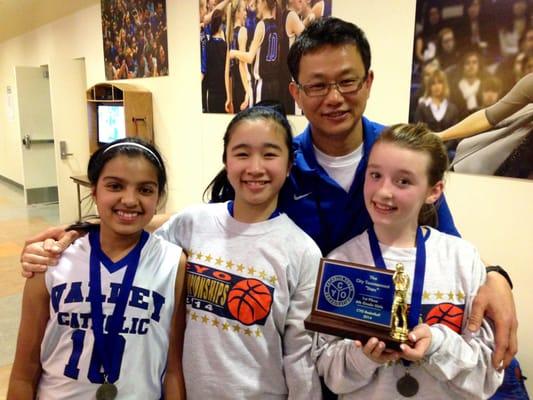 Coaching  6th Grade girl basketball 
          at Valley Catholic school