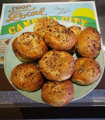 Fresh baked bagels