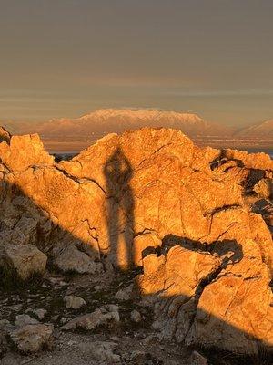 Playing around with shadows and Wasatch Mtn views from the top of Buffalo Point Trail!