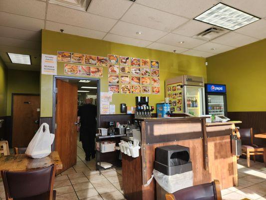 Dining area and order counter.