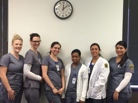 Our Diagnostic Medical Sonography students take a break from class to pose for the camera.