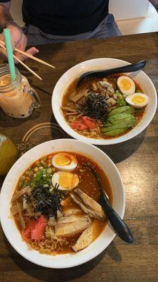 Spicy Miso Ramen Thai Iced Tea Mango Bubble Tea