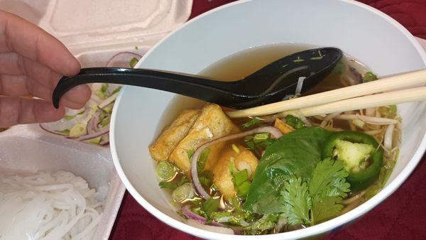 Tofu pho to-go