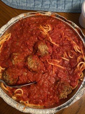 Spaghetti and meatballs