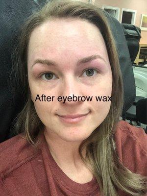 Eyebrow wax after