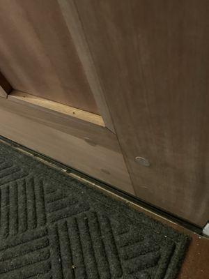 Dowelings not flush and gaps in a brand new $4000 Simpson wood door.