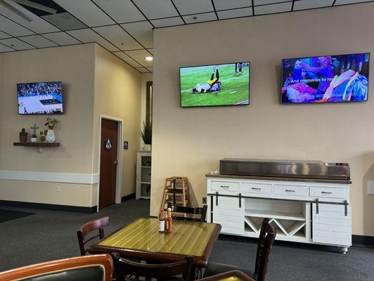 TVs for watching sports!