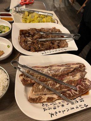 Bulgogi, short ribs, shrimp