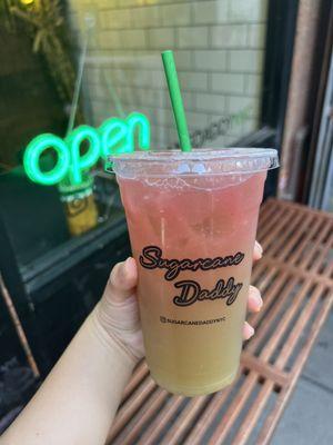 Regular w/ ice + watermelon juice ($7)