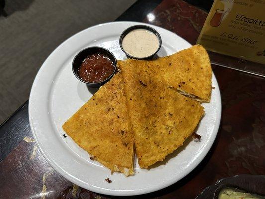 Sriracha quesadilla.