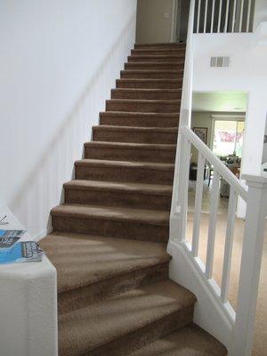 Original carpeted stairs