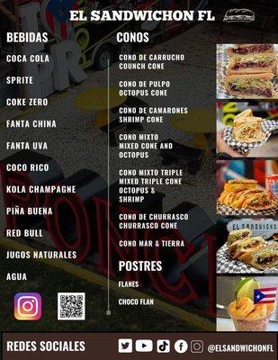 El Sandwichon - Food Truck Menu Page 2 of 2