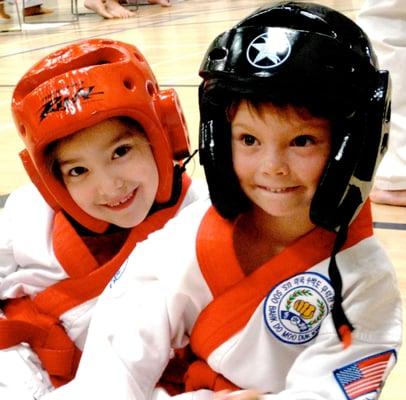 Kinder-Karate Students ready to Spar!