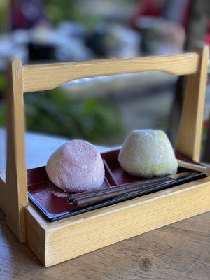 Read been and green tea ice cream mochi