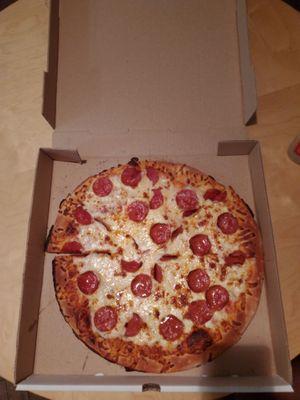 Classic pepperoni pizza