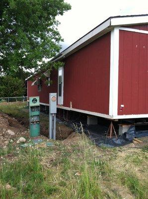 Replaced Pedestal for new Manufactured Home